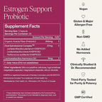 Oval Estrogen Support Probiotic for Women - Menopause Supplements for Women - Vegan, Non-Hormonal Support for Mood, Sleep, Metabolism, Skin & Gut Health - 1 Pack, 30 Capsules