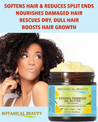 Botanical Beauty EVENING PRIMROSE OIL BUTTER Pure Natural Virgin Unrefined RAW for FACE, SKIN, BODY, DAMAGED HAIR, NAILS. (4 Fl Oz)