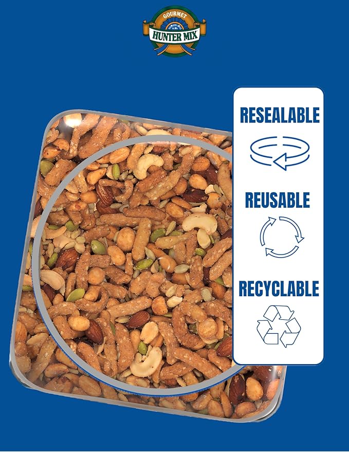 Southern Style Nuts Honey Roasted Hunter Bulk Trail Mix,23 oz,Honey Roasted Sesame Sticks & Peanuts,Sunflower Kernels,Almonds,Cashews & Pepitas,Mixed Nuts,Snacks for Adults-& Kids,(Pack of 2)