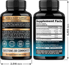 GABA L-Theanine 900 mg - Made in USA - Magnesium | Vitamin B6 - Calm, Sleep, Relaxation & Mood Support - 750 mg Gamma AminoButyric Acid, 150 mg L-Theanine - Non-Habit Forming, Vegan - 120 Capsules