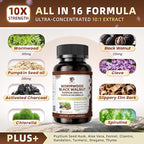 Lukaree Wormwood Black Walnut Cleanse for Human 1200mg – Ultra Gut Cleanse & Digestive Health w/Pumpkin Seed Oil,Clove,Activated Charcoal -10X Concentrated, Men & Women Probiotic Capsules -Vegan,90 CT