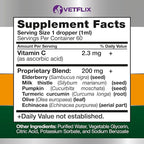 Allergy and Immune Drops for Dogs, Cats, Puppies and Kittens - Natural Supplement with Turmeric and Milk Thistle - Seasonal Allergy Relief and Immune Support - 2 Fl Oz