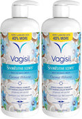 Vagisil Feminine Wash for Intimate Area Hygiene, Scentsitive Scents, pH Balanced and Gynecologist Tested, Coconut Hibiscus, 16.9 oz with Pump (Pack of 2)