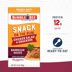 Bumble Bee Snack on the Run BBQ Chicken Salad with Crackers Kit, 3.5 oz - Ready to Eat, Spoon Included - Shelf Stable & Convenient Protein Snack (Pack of 5)