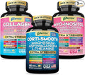 She Shines Set - Collagen Peptides Types I, II, III, V, X, Biotin, Keratin, Myo Inositol & D-Chiro Inositol, Berberine, Cortisol Support, Magnesium, Ashwagandha, L-Theanine, Lions Mane