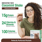 WonderSlim Meal Replacement Shake, CocoMint Cream, 15g Protein, 24 Vitamins & Minerals, Gluten Free (7ct)