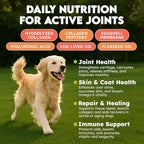 Collagen for Dogs - 150 Chews - Joint, Skin & Coat Supplement with Hyaluronic Acid, Eggshell Membrane & Vitamin C - Daily Hip & Joint Support for Senior Dogs & Puppies - Duck