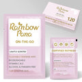 RainbowPana Feminine Wipes, 120 Count ON-THE-GO Individually Wrapped | Flushable Wipes, Travel Wipes for Women, Pre/Post-Intimacy Cleansing | Aloe, Portulaca, Vitamin E | pH Balanced, Biodegradable