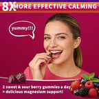 3 Packs-Magnesium Complex Gummies for Women Men，16 in 1 Calm Magnesium Gummy with Glycinate Citrate Malate Taurate - Ashwagandha, L-Theanine, D3&Zinc for Relaxation, Sleep, Muscle&Heart Support, Berry