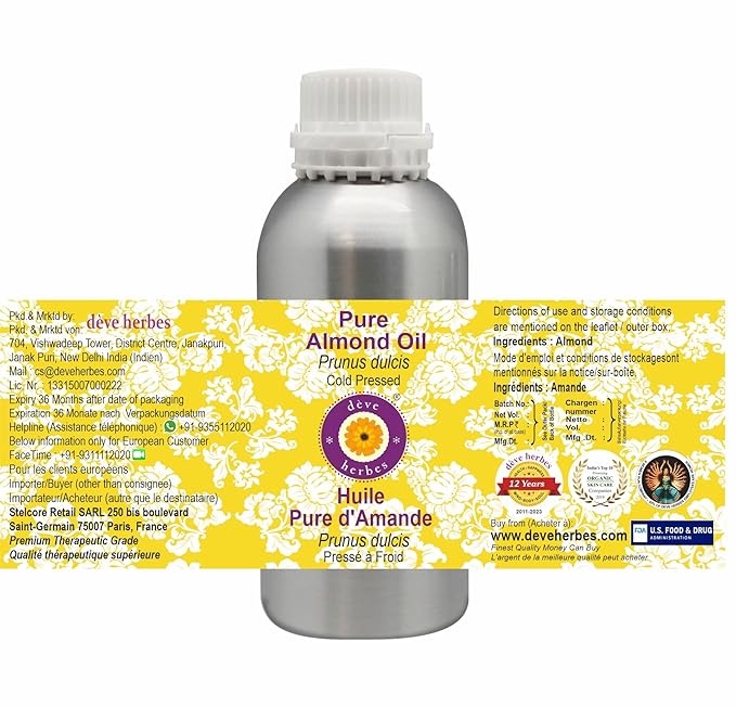 Deve Herbes Pure Psoralea Oil (Psoralea corylifolia) Cold Pressed 300ml (10 oz)