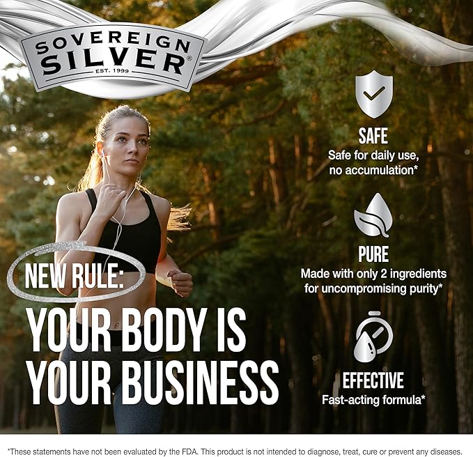 Sovereign Silver Immune Support - Colloidal Silver, Bio-Active Silver Hydrosol, 10 ppm, Liquid Dropper, 4 Fl Oz, (118 mL)