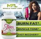 MFL Slim WHEY Protein Powder | 28g Protein | Low Carbs | Slimming Nutritional Shake | Sweetened with Stevia | 2 lbs. (Chocolate Berries)