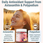 SHIZAM Astaxanthin Polypodium Leucotomos Zinc Picolinate Lycopene Vitamin E B3 Nicotinamide Silica Gummies