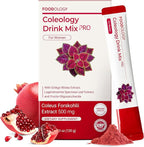 FOODOLOGY Coleology Drink Mix PRO | 3,000mg Prebiotic Fiber & Metabolism Support | Daily Pomegranate Stick Powder for Gut Health & Weight Management | 15 Sticks