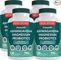 PrimeMD 5-in-1 Cortisol Supplement for Women and Men with Ashwagandha for Calmness, Focus, and Adrenal Support Supplements with Shilajit Extract, Magnesium Glycinate, Probiotics (120 ct) (Pack of 4)