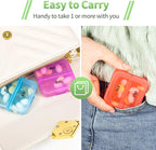 Zoksi Weekly Pill Organizer 2 Times a Day, Pink 7 Day Am Pm Pill Box, Daily Am Pm Pill Organizer 7 Day, Portable Vitamin Pill Case, Weekly Pill Box for Fish Oils, Vitamin, Supplement