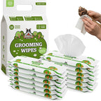 Pogi’s Dog Wipes Travel Packs – Hypoallergenic Pet Wipes for Paws, Body & Butt – Cleaning & Hydrating, Green Tea Scent, 240-Count