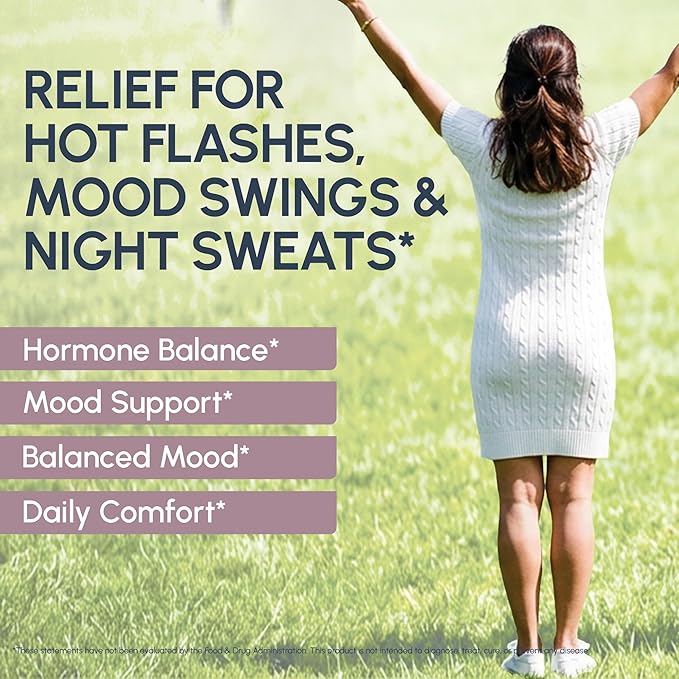 RYOS Menopause & Perimenopause Supplement for Women – Hot Flash & Night Sweat Support, Hormone Balance & Mood – Black Cohosh, DIM, Maca, Probiotics BACKtoHER, 60 Vegan Capsules