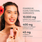 Happy Aging Marine Collagen Peptides Glow Shot 10,000mg - Liquid Collagen for Women with Liposomal Delivery - Promotes Skin Hydration, Elasticity & Radiance - Supports Hair & Nails, 10 Shots