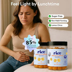 riev Debloat & Detox Gummies – Apple Cider Honey Flavor – Sugar-Free – Daily Gut Support with Ginger, Dandelion, and Magnesium – Gentle Digestion – Vegan, Non-GMO – 30 Count