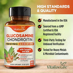 Joint Supplements for Women & Men– Advanced Joint Support Complex with Glucosamine, Chondroitin, MSM & Turmeric – Support for Cartilage, Mobility and Flexibility – 60 Capsules