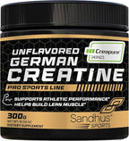 Sandhu's Creapure German Creatine Monohydrate Powder Supplements for Men & Women, Unflavored, 60 Servings (Pack of 1), 10.58 Oz, Sport Supplement Supports Lean Muscle Building