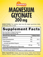 Sundance Magnesium Glycinate Gummies | 200mg | 50 Count | Grape Flavor | Vegan, Non-GMO, and Gluten Free Supplement