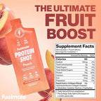 Strawberry Banana Liquid Collagen Easy Protein Shots - 15g Protein + 22 Amino Acids - Hydrolyzed Bovine Collagen Peptides for Skin, Hair & Joints - 10 x 1.29oz - Sugar, Dairy & Gluten Free