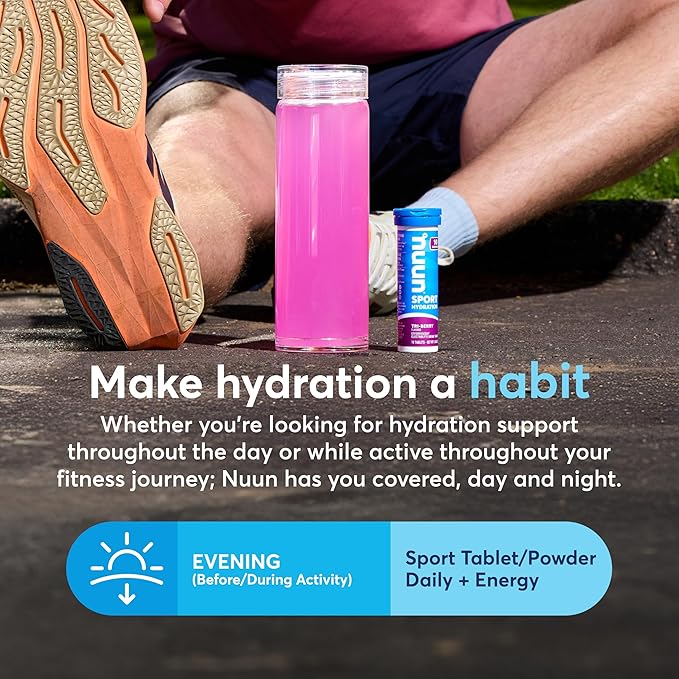 Nuun Energy Electrolyte Tablets with Ginseng, Caffeine from Green Tea Extract, Vitamin B12, B6, B5, Magnesium & 4 Other Electrolytes, Gluten Free & Vegan, Mixed Flavors, 4 Pack (40 Servings Total)