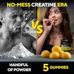VitaUp Creatine Monohydrate Gummies for Men & Women - USA Made Monohydrate Creatine for Men 5000mg Per Serving - Supports Energy Levels, Training Endurance & Muscle Performance - 90 Gummies