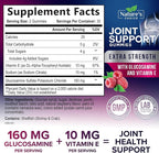 Joint Support Gummies - Extra Strength Glucosamine Gummy Supplement with Vitamin E - Natural Cartilage Joint Health & Flexibility Support, Best Support Glucosamine Chew for Men & Women - 60 Gummies