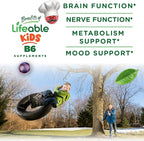 Lifeable Vitamin B6 Gummies for Kids | Great Tasting B6 Vitamins 50mg | Vegan Non-GMO Gluten Free | for Nerve Function Support | 60 Gummies
