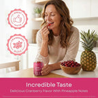 SOON+ Feminine Balance Gummies for Women, V-Sync Pineapple Probiotics for pH Balance Support * Vaginal, Urinary, Immune, Digestive Wellness * with Bacillus Coagulans, Cranberry, Vitamin C, 60 Gummies