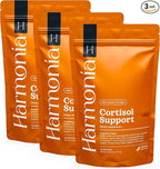 Harmonia Cortisol Cocktail | Cortisol Supplements for Women & Men with Ashwagandha, Magnesium & L-Theanine | Drink Harmonia for Stress Relief, Weight Management & Sleep Support (3 Pack x 30 Servings)
