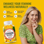 Feminine Balance Probiotics Gummies for Women - Vaginal Health & Women's pH Balance Natural Gummy Supplement with Cranberry Pineapple Powder - Sugar Free Gluten Free Vegan