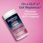 Replenza GLP-1 Support Fiber Gummies – Physician Formulated for Gut Health, Mixed Berry Flavor, 60-Count, for Men & Women, 2 Pack