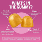 Collagen Gummies for Women and Men with 2500mcg Biotin, Zinc, Vitamin C & E - Hydrolyzed Collagen Gummies for Hair, Skin & Nail Support - Biotin and Collagen Gummies - Lemon Flavor - 30 Servings