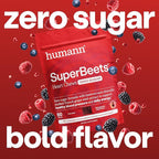 Humann SuperBeets Heart Chews Zero Sugar, Beet Root Supplement, Energy, Nitric Oxide and Blood Pressure Support, Grape Seed Extract & Non-GMO, Heart Health, Pomegranate Berry Flavor, 60 Count
