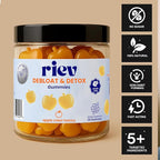 riev Debloat & Detox Gummies – Apple Cider Honey Flavor – Sugar-Free – Daily Gut Support with Ginger, Dandelion, and Magnesium – Gentle Digestion – Vegan, Non-GMO – 30 Count