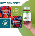 Vitamatic Eye Health Gummies with Lutein, Zeaxanthin, Vitamin C, E & Zinc – Mixed Berry Flavor – 60 Gummies –Non-GMO, Gluten-Free
