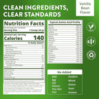 MRM Veggie Elite Performance Protein - Vanilla Bean, Plant-Based Powder, 24g Protein per Serving with BCAAs & Digestive Enzymes, Clinically Tested - Vegan, Gluten-Free - 30 Servings