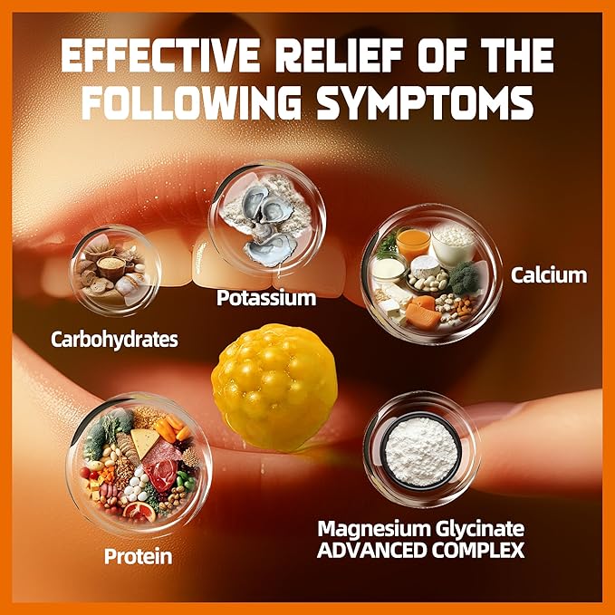 Magnesium Glycinate Gummies 1000mg - Sugar Free Magnesium Potassium Supplement with Vitamin D, B6, CoQ10 for Calm Mood & Sleep Support - 120 Orange Gummies 2 Pac