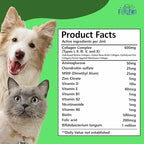 Premium 5X Organic Liquid Collagen for Dogs and Cats | No Chicken | Types I, II, III, V & X Collagen Peptides, MSM and Biotin for Joint, Skin, Coat Health & Immunity | Bacon Flavor 2 fl oz