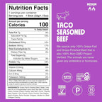 Chomps Grass-Fed and Finished Taco Beef Jerky Snack Sticks 10-Pack - Keto, Paleo, Whole30, 10g Lean Meat Protein, Gluten-Free, Zero Sugar Food, Non-GMO