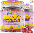 Happy Saffron Gummies for Kids Teen, Organic Saffron + Magnesium Glycinate Supplement with Probiotics, L-Theanine, Chamomile, D3, B6, B12 for Children's Focus & Mood, Calm, Sleep, Sugar Free, 120 Cts