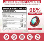 2 Pack Liposomal 3000mg Urolithin A Gummies Complex CoQ10, Resveratrol, L-Carnitine, Quercetin, Astaxanthin | 7-in-1 Mitochondrial Support Supplement for Cellular Support, Vitality & Wellness Aging