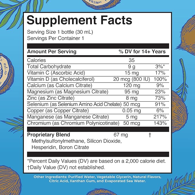 MaryRuth's Liquid Nighttime Multimineral Travel Pack | NO Melatonin | Bedtime Routine | Magnesium Citrate | Calcium | Zinc | Vitamin D3 | Vegan | Sugar Free | Gluten Free | 1 Oz | 8 Servings
