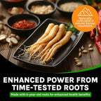 Auragin® Authentic Korean Red Ginseng – Made in Korea – 6 Year Roots – No Additives or Other Ingredients – 100% Red Panax Ginseng in Every Tablet