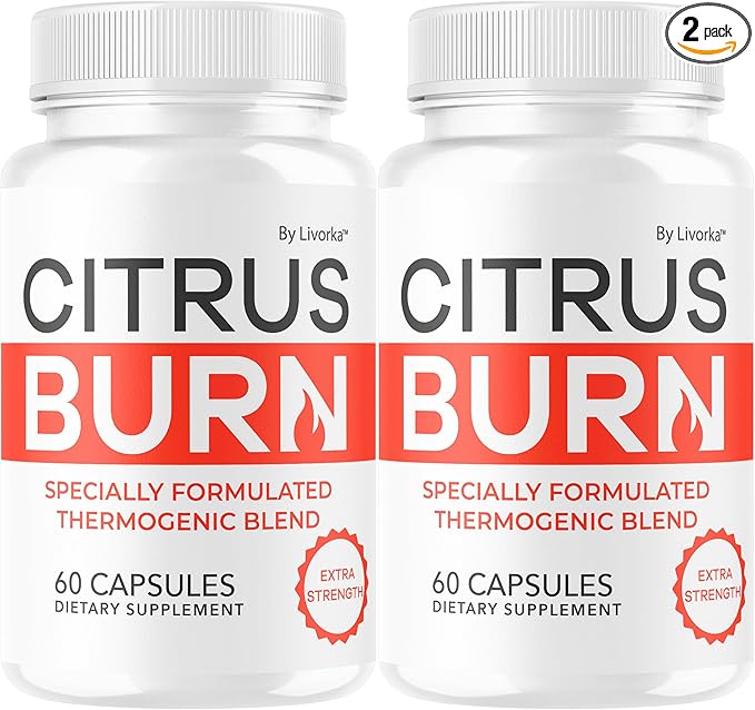 (2 Pack) Citrus Burn Capsules - Official CitrusBurn Pills Supplement Support All Natural Ingredients Advanced Formula Premium Multivitamin for Overall Health & Wellness, 120 Capsules for 2 Months
