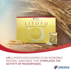 Umeken Lipopo, 6 Month Supply- Lipopolysaccharide, Beta-glucan from Yeast, Lactic Acid Bacteria, and Vitamin C. Made in Japan. 180 Packets. (Pack of 2)